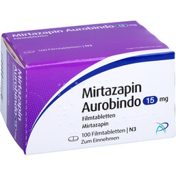 Abbildung: Mirtazapin Aurobindo 15 mg Filmtabletten 100 St, Filmtabletten PZN 03674822