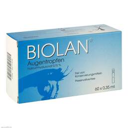 Abbildung: BIOLAN® Augentropfen Einzeldosispipetten 60X0.35 ml, Einzeldosispipetten PZN 03677335