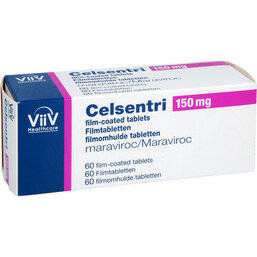 Abbildung: Celsentri 150 mg Filmtabletten 60 St, Filmtabletten PZN 03678553