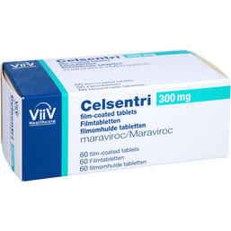 Abbildung: Celsentri 300 mg Filmtabletten 60 St, Filmtabletten PZN 03678599