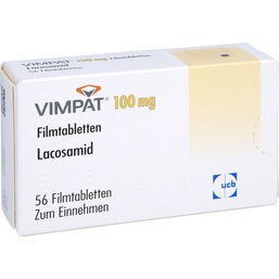 Abbildung: Vimpat 100 mg Filmtabletten 56 St, Filmtabletten PZN 03682394