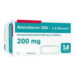 Abbildung: Amiodaron 200 1A Pharma Tabletten 100 St, Tabletten PZN 03684430