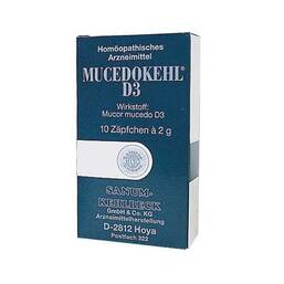 Abbildung: Mucedokehl D 3 Suppositorien 10 St, Suppositorien PZN 03685665
