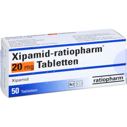 Abbildung: Xipamid ratiopharm 20 mg Tabletten 50 St, Tabletten PZN 03691708