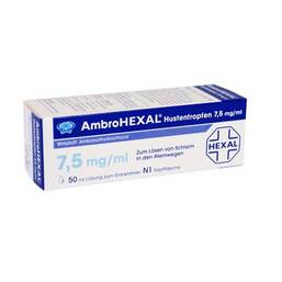 Abbildung: Ambrohexal Hustentropfen 7,5 Lösung zum Einnehmen, 50 ml PZN 03691832