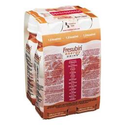 Abbildung: Fresubin Energy Drink Erdbeere Trinkflasche Lösung, 4X200 ml PZN 03692470