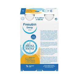 Abbildung: Fresubin Energy Drink Multifrucht Trinkflasche Lösung, 4X200 ml PZN 03692702