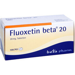 Abbildung: Fluoxetin beta 20 Tabletten 100 St, Tabletten PZN 03702702