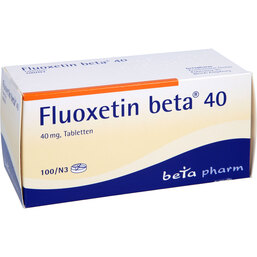 Abbildung: Fluoxetin beta 40 Tabletten 100 St, Tabletten PZN 03702731