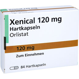 Abbildung: Xenical 120 mg Hartkapseln 84 St, Hartkapseln PZN 03703110