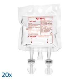 Abbildung: Glucose 5% B.Braun Ecobag 20X100 ml, Infusionslösung PZN 03705356
