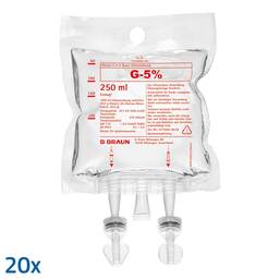 Abbildung: Glucose 5% B.Braun Ecobag 20X250 ml, Infusionslösung PZN 03705362