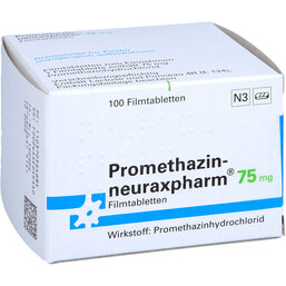 Abbildung: Promethazin neuraxpharm 75 mg Filmtabletten 100 St, Filmtabletten PZN 03705646