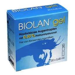Abbildung: BIOLAN® gel Augentropfen Augentropfen, 20X0.45 ml PZN 03706924