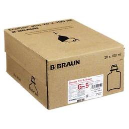 Abbildung: Glucose 5% B.Braun Ecoflac P 20X100 ml, Infusionslösung PZN 03710676