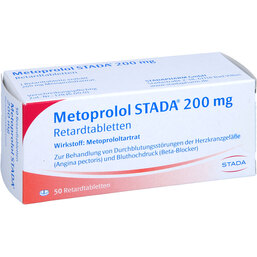Abbildung: Metoprolol STADA 200 mg Retardtabletten 50 St, Retard-Tabletten PZN 03722596