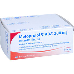 Abbildung: Metoprolol STADA 200 mg Retardtabletten 100 St, Retard-Tabletten PZN 03722604