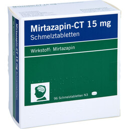 Abbildung: Mirtazapin-CT 15 mg Schmelztabletten 96 St, Schmelztabletten PZN 03728914