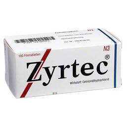 Abbildung: Zyrtec Filmtabletten Filmtabletten, 100 St PZN 03738203