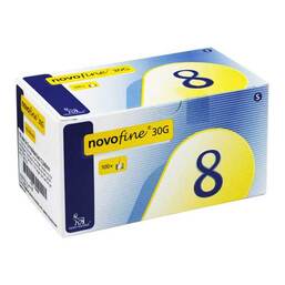Abbildung: Novofine 8 Kanülen 0,30x8 mm 100 St, Kanüle PZN 03746088 