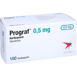 Abbildung: Prograf 0,5 mg Kapseln 100 St, Hartkapseln PZN 03746438