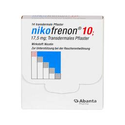 Abbildung: Nikofrenon 10 transdermale Pflaster Pflaster transdermal, 14 St PZN 03749738