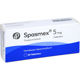 Abbildung: Spasmex 5 Tabletten 50 St, Tabletten PZN 03758306