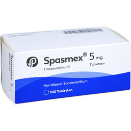 Abbildung: Spasmex 5 Tabletten 100 St, Tabletten PZN 03758312