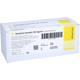 Abbildung: Ketamin hameln 50 mg / ml Injektionslösung Durchstechflasche 10X10 ml, Durchstechflaschen PZN 03760898