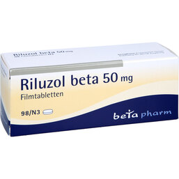 Abbildung: Riluzol beta 50 mg Filmtabletten 98 St, Filmtabletten PZN 03781400