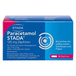 Abbildung: Paracetamol STADA® 125 mg Zäpfchen Suppositorien, 10 St PZN 03798429