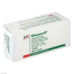 Abbildung: Vliwasoft Vlieskompressen 5x5cm 4-lagig unsteril 100 St, Kompressen PZN 03806910