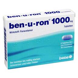 Abbildung: Ben-U-Ron 1000 mg Tabletten Tabletten, 9 St PZN 03809529