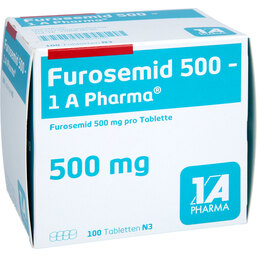 Abbildung: Furosemid 500 1A Pharma Tabletten 100 St, Tabletten PZN 03821045