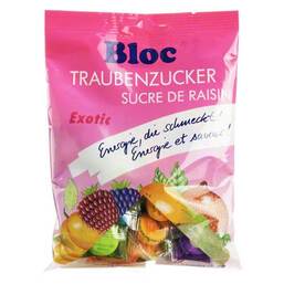 Abbildung: Bloc Traubenzucker Exotic Beutel 75 g PZN 03833551