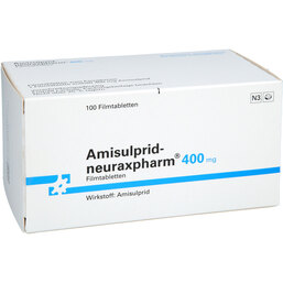 Abbildung: Amisulprid neuraxpharm 400 mg Filmtabletten 100 St, Filmtabletten PZN 03836733