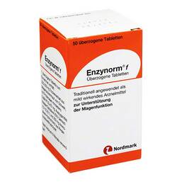 Abbildung: Enzynorm f überzogene Tabletten Überzogene Tabletten, 50 St PZN 03843176