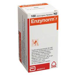 Abbildung: Enzynorm f überzogene Tabletten Überzogene Tabletten, 100 St PZN 03843466