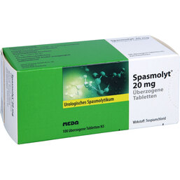 Abbildung: Spasmolyt 20 mg überzogene Tabletten 100 St, Überzogene Tabletten PZN 03843667