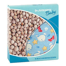 Abbildung: Kirschkernkissen 10x10cm Baby weiß / rosa kariert 1 St PZN 03844916