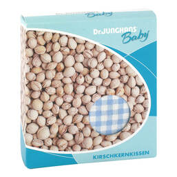Abbildung: Kirschkernkissen 10x10cm Baby weiß / blau kariert 1 St PZN 03845910