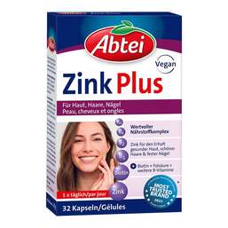 Abbildung: Abtei Zink Plus Nährstoff Kapseln Kapseln, 32 St PZN 03847932