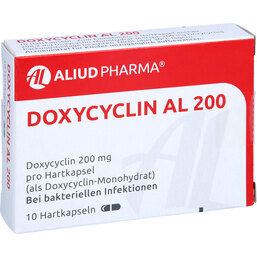 Abbildung: Doxycyclin AL 200 Hartkapseln 10 St, Hartkapseln PZN 03851968