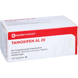 Abbildung: Tamoxifen AL 20 Tabletten 100 St, Tabletten PZN 03852318