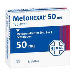 Abbildung: Metohexal 50 Tabletten 50 St, Tabletten PZN 03852956