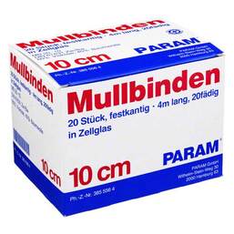 Abbildung: Mullbinden 10 cm mit Cellophan Binden, 20 St PZN 03855564