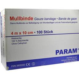Abbildung: Mullbinden 10 cm ohne Cellophan Binden, 100 St PZN 03855593