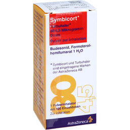 Abbildung: Symbicort Turbohaler 80 / 4,5 µg / Dosis 120 ED 1 St, Inhalationspulver PZN 03864215