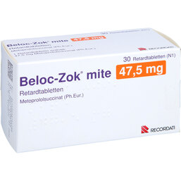 Abbildung: Beloc Zok mite 47,5 mg Retardtabletten 30 St, Retard-Tabletten PZN 03879429