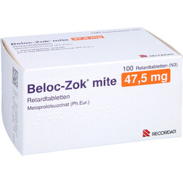 Abbildung: Beloc Zok mite 47,5 mg Retardtabletten 100 St, Retard-Tabletten PZN 03879441